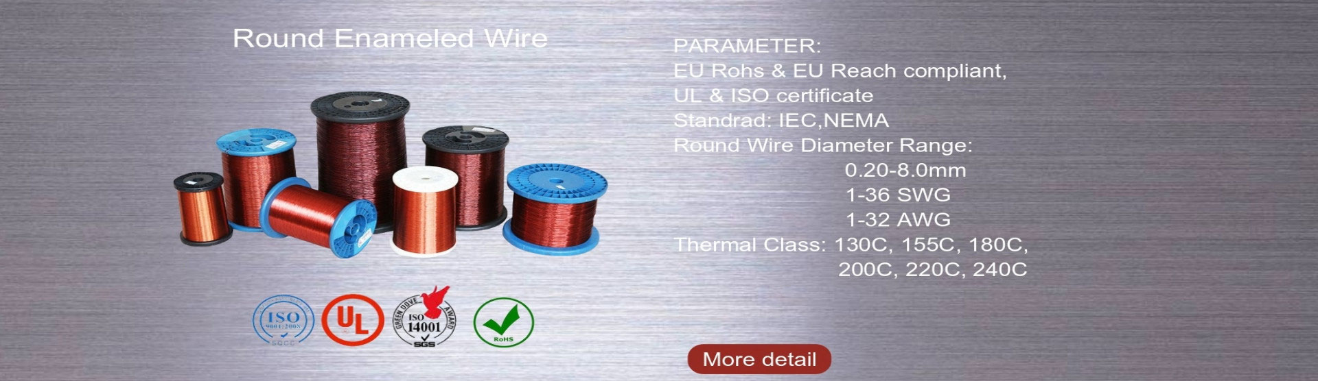 Fiberglass Covered Winding Wire,film coated wire,kapton insulated wire