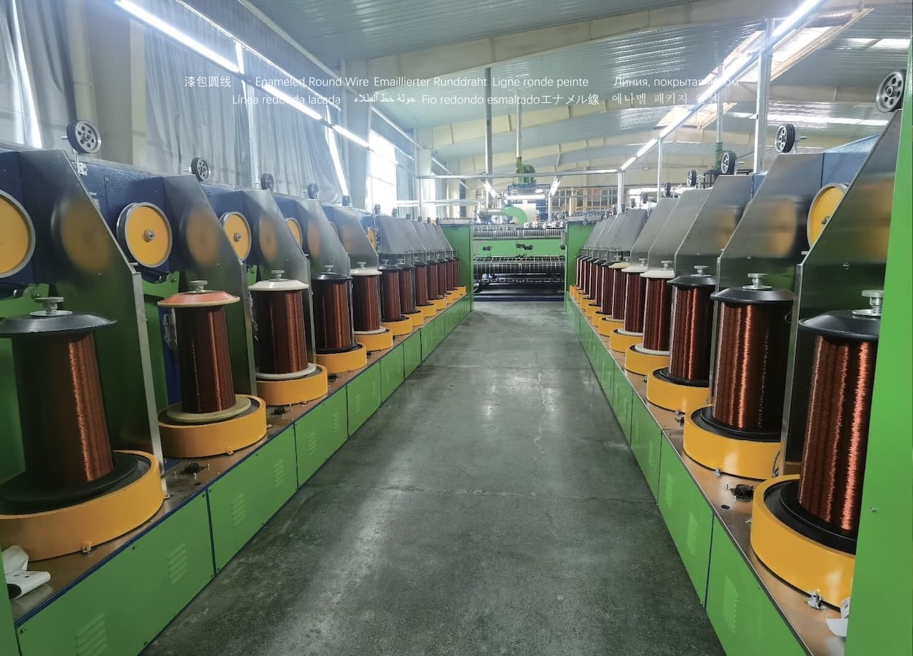 Production Line Overview – Enameled Wire Manufacturing Process